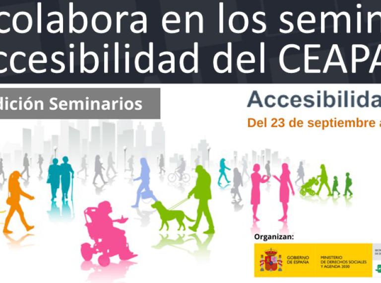 Asepau colabora en los seminarios de accesibilidad del CEAPAT. Banner con QR en la parte izquierda